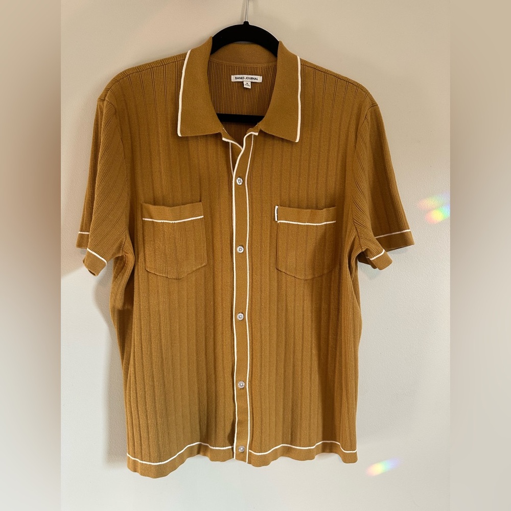Banks Journal Tan Short Sleeve Shirt